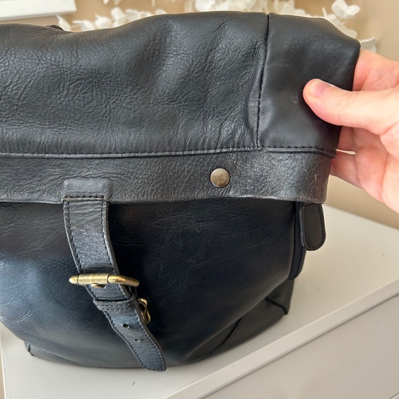 In Pell by Valentina Made in Italy Black Leather Backpack - Picture 9 of 17
